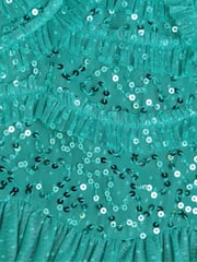 Monsoon Green Ruffle Sequin Truth Dress - Image 3 of 3