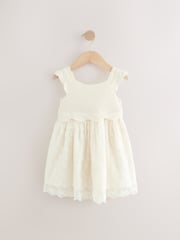 Ecru White Occasion Knit Dress (3mths-10yrs) - Image 4 of 7