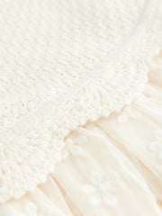 Ecru White Occasion Knit Dress (3mths-10yrs) - Image 6 of 7
