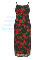 Yours Curve Black London Floral Midaxi Dress - Image 2 of 2