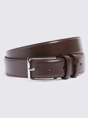 MOSS Brown Classic Leather Belt - Image 1 of 2