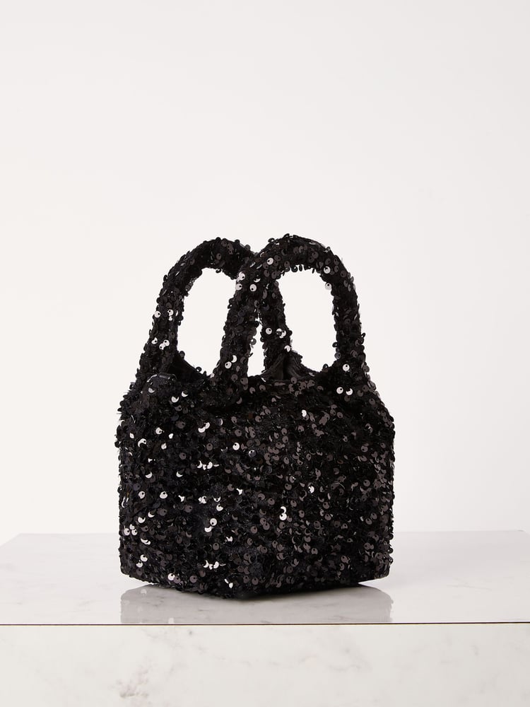 Lipsy Black Embellished Pouch Bag - Image 1 of 4