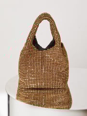 Lipsy Gold Embellished Pouch Bag - Image 3 of 4