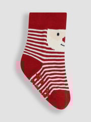 JoJo Maman Bébé Fesitve Red 3-Pack Christmas Socks - Image 4 of 5