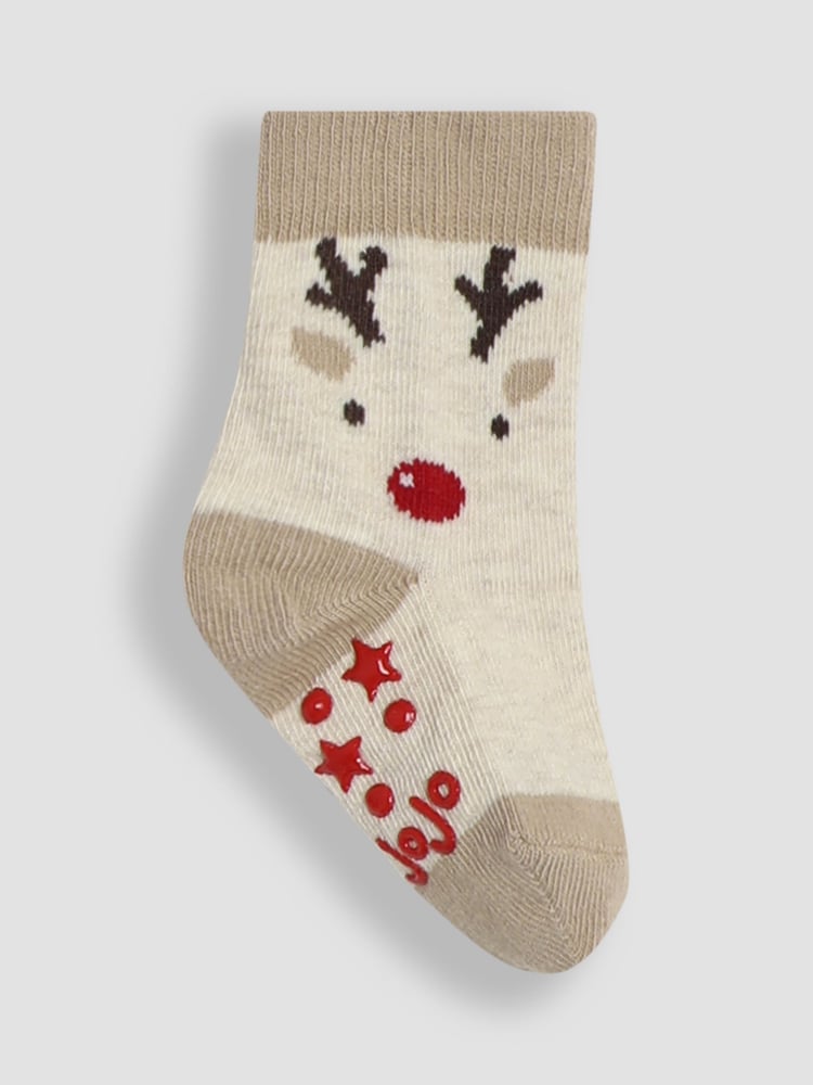 JoJo Maman Bébé Fesitve Red 3-Pack Christmas Socks - Image 5 of 5