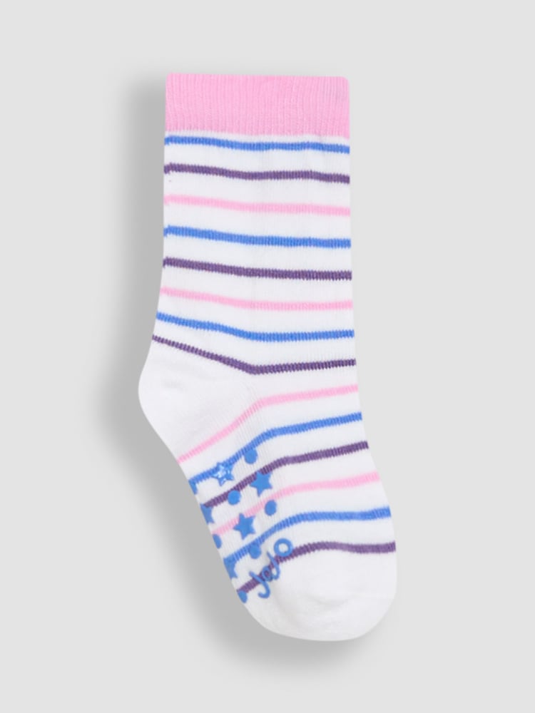 JoJo Maman Bébé Blue Cotton Socks 3 Pack - Image 4 of 4