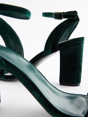 Green Standard/Wide Fit Forever Comfort® Block Heel Sandals - Image 7 of 9