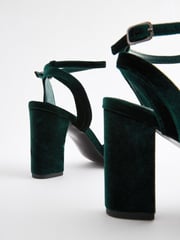 Green Standard/Wide Fit Forever Comfort® Block Heel Sandals - Image 8 of 9