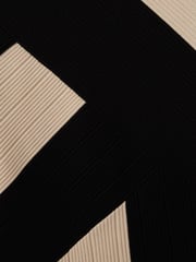 Reiss Black/Camel Judy Knitted Colourblock Asymmetric Top - Image 6 of 6