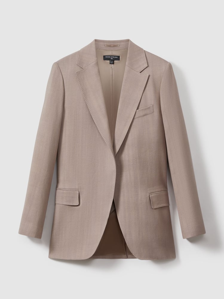 Reiss Pink Rosa Atelier Tailored Double Breasted Suit Blazer - Image 2 of 7