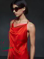 Reiss Orange Lilah Satin Cowl Neck Maxi Dress - Image 5 of 6