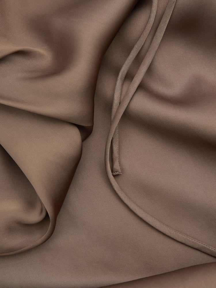 Reiss Mink Lilah Satin Cowl Neck Maxi Dress - Image 5 of 5
