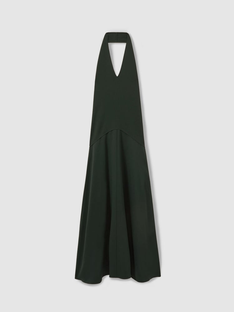 Reiss Green Rene Hybrid Knit Midi Dress - Image 2 of 5