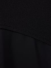 Reiss Navy Rene Hybrid Knit Midi Dress - Image 6 of 6