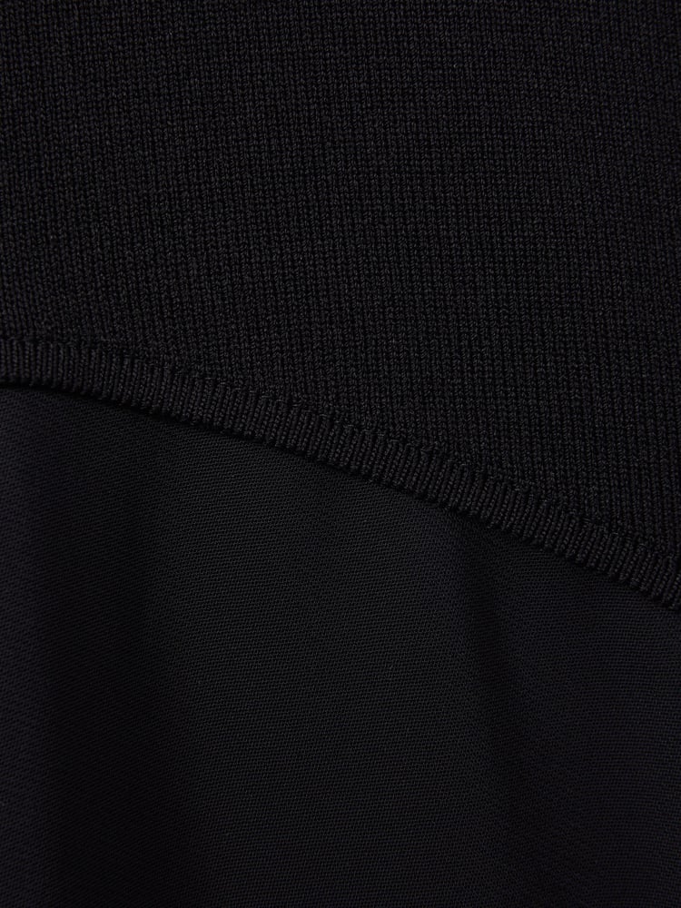 Reiss Navy Rene Hybrid Knit Midi Dress - Image 6 of 6