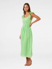 Forever New Green Tonya Flutter Sleeves Dress - Image 3 of 4