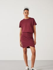 Hush Red Marlie Jersey Mini 100% Cotton Dress - Image 1 of 5