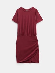 Hush Red Marlie Jersey Mini 100% Cotton Dress - Image 5 of 5
