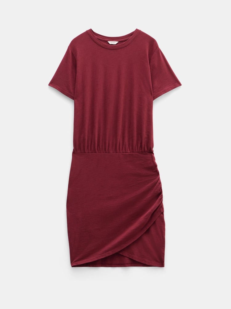 Hush Red Marlie Jersey Mini 100% Cotton Dress - Image 5 of 5