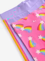 Little Bird by Jools Oliver Pink/Lilac Leggings Set 2 Pack - Image 3 of 5