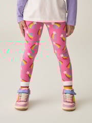 Little Bird by Jools Oliver Pink/Lilac Leggings Set 2 Pack - Image 4 of 5