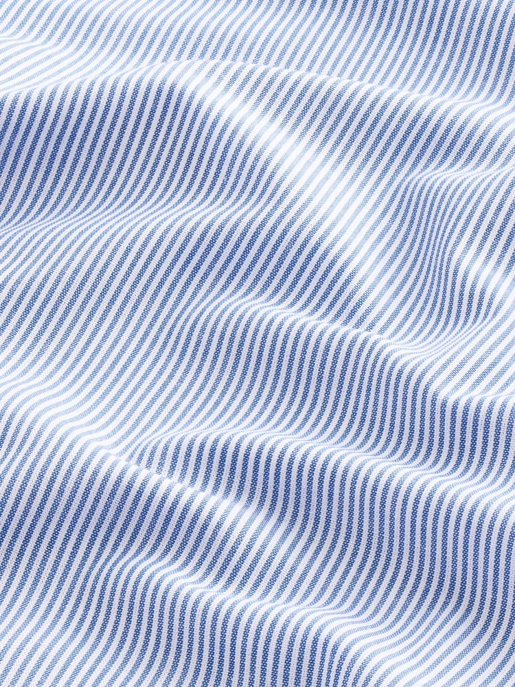 Blue Stripe Slim Fit Shirt And Tie Set - Image 8 of 8 Blue Stripe Slim Fit Shirt And Tie Set - Image 8 of 8