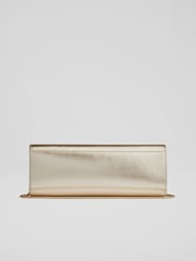 LK Bennett Champagne Gold Lucille Clutch Bag - Image 2 of 4