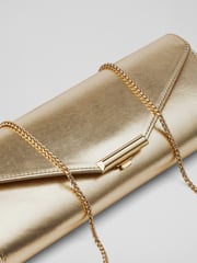 LK Bennett Champagne Gold Lucille Clutch Bag - Image 3 of 4