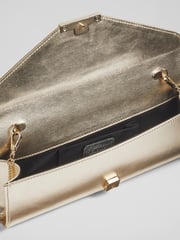 LK Bennett Champagne Gold Lucille Clutch Bag - Image 4 of 4