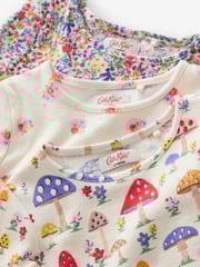 Cath Kidston Navy Floral Long Sleeve Ribbed T-Shirts 3 Pack (3mths-7yrs) - Image 10 of 10