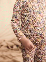 Cath Kidston Navy Floral Long Sleeve Ribbed T-Shirts 3 Pack (3mths-7yrs) - Image 4 of 10