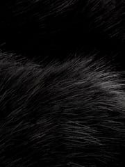 Black Faux Fur Scarf - Image 7 of 7