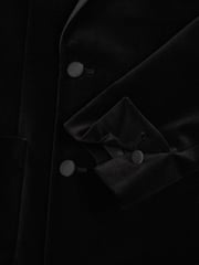 Reiss Black Club Velvet Double-Breasted Tuxedo Jacket - Image 7 of 8