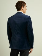 Reiss Baltic Blue Apsara Velvet Single Breasted Blazer - Image 5 of 7