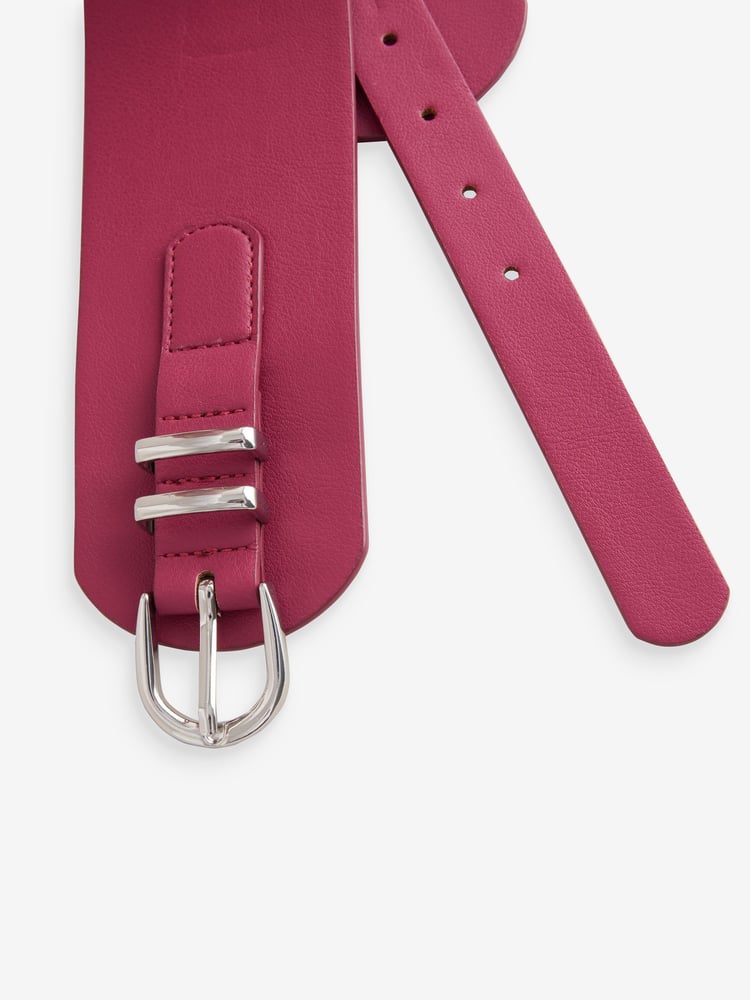 Raspberry Pink PU Corset Belt - Image 3 of 3