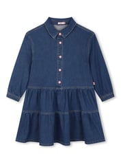Billieblush Blue Denim Shirt Dress With Logo Back Print - Image 3 of 4
