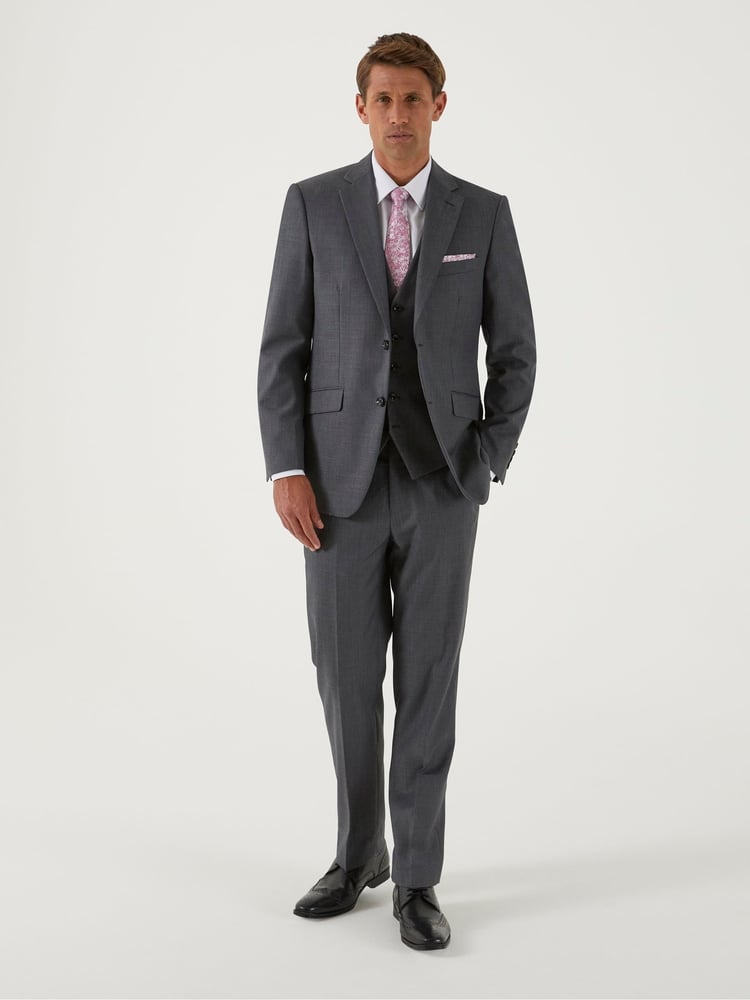 Skopes Grey Tailored Fit Farnham Suit: Trousers - Image 1 of 6