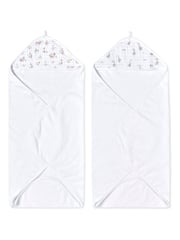 aden + anais Green Essentials Dino Jungle Hooded 100% Cotton Towels 2 Pack - Image 1 of 5