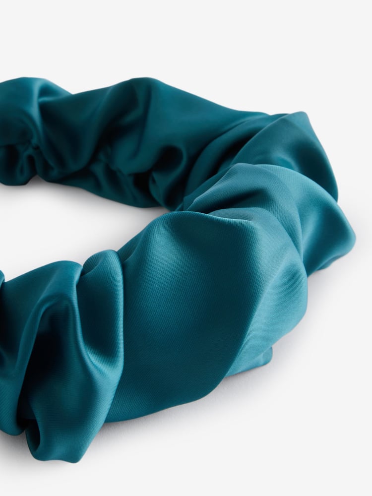 Green Satin Ruched Headband - Image 3 of 3