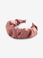 Rose Pink Satin Ruched Headband - Image 1 of 1