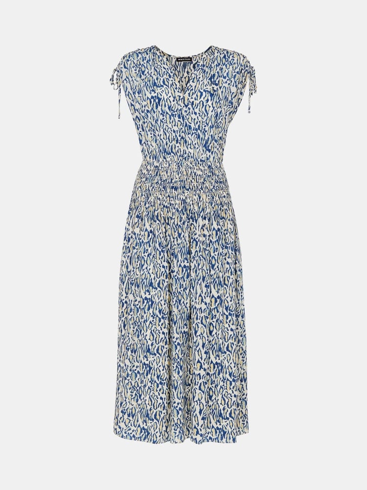 Whistles White Flaming Leopard Print Dress - Image 5 of 5 Whistles White Flaming Leopard Print Dress - Image 5 of 5