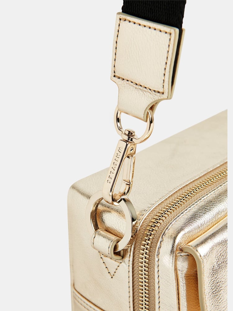 Whistles Gold Bibi Cross-Body Bag - Image 5 of 5