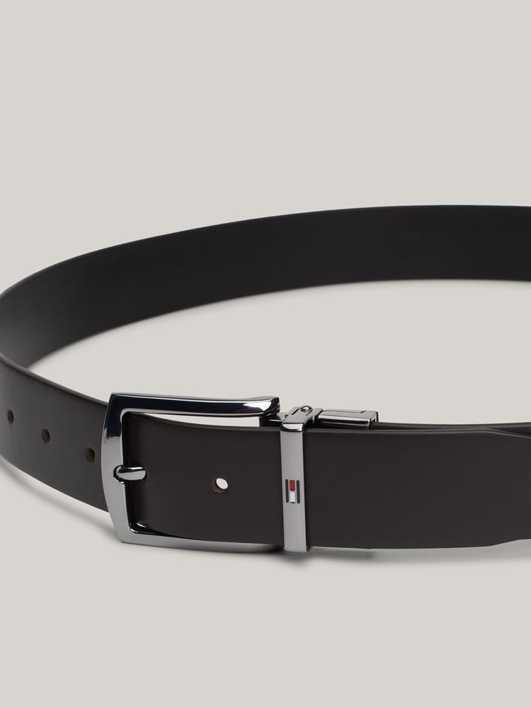 Tommy Hilfiger Black Denton Reversible 3.5cm Belt - Image 4 of 4