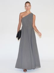 Religion Brown One Shoulder Maxi Dress With Full Skirt - Image 2 of 7