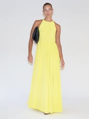 Religion Yellow Dusk Halter Neck Maxi Dress With Full Skirt - Image 1 of 6
