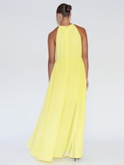 Religion Yellow Dusk Halter Neck Maxi Dress With Full Skirt - Image 4 of 6