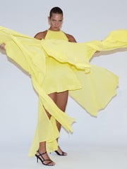 Religion Yellow Dusk Halter Neck Maxi Dress With Full Skirt - Image 6 of 6