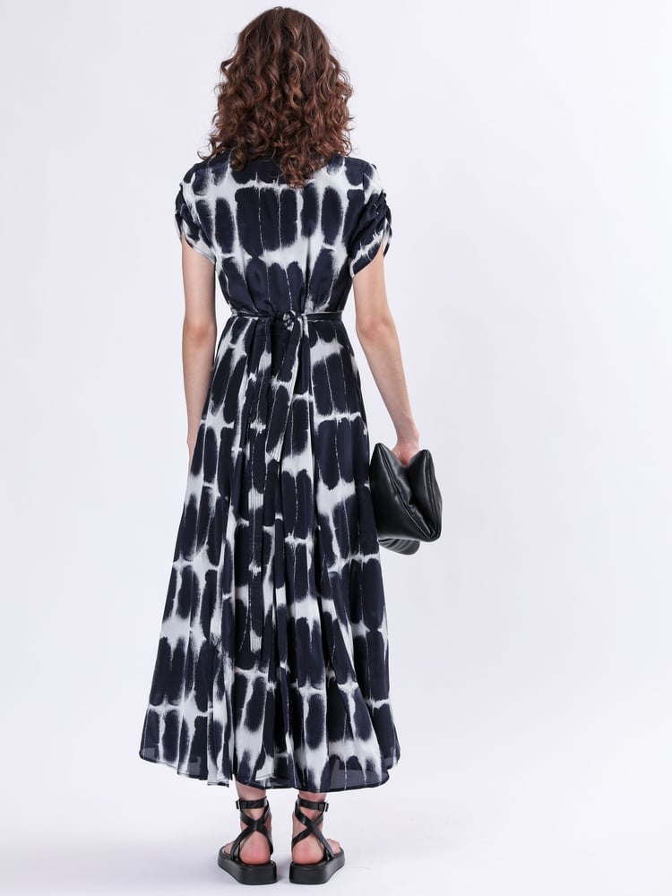 Religion Blue Delight Wrap Dress With Full Skirt - Image 2 of 7