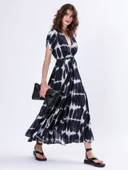 Religion Blue Delight Wrap Dress With Full Skirt - Image 4 of 7