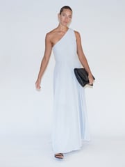 Religion Grey One Shoulder Maxi Dress With Full Skirt - Image 1 of 7